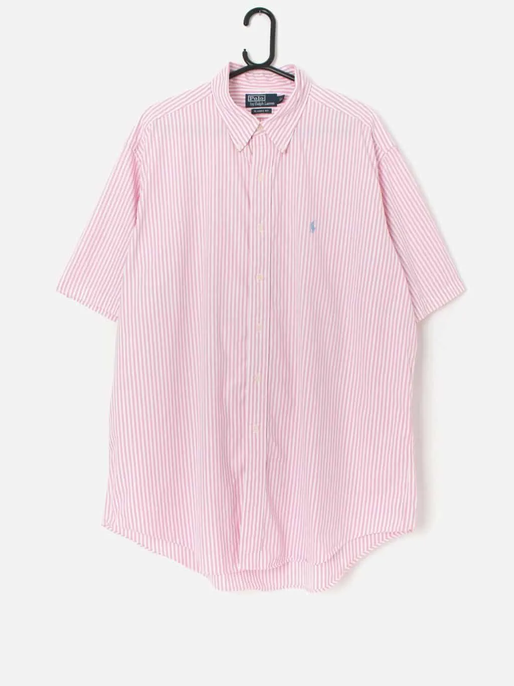 Vintage Polo by Ralph Lauren pastel pink and white striped shirt – XL