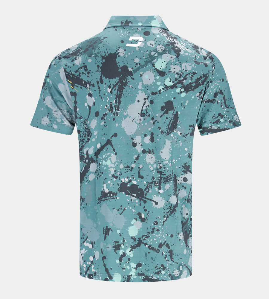 VIVID SPLATTER POLO - SAGE