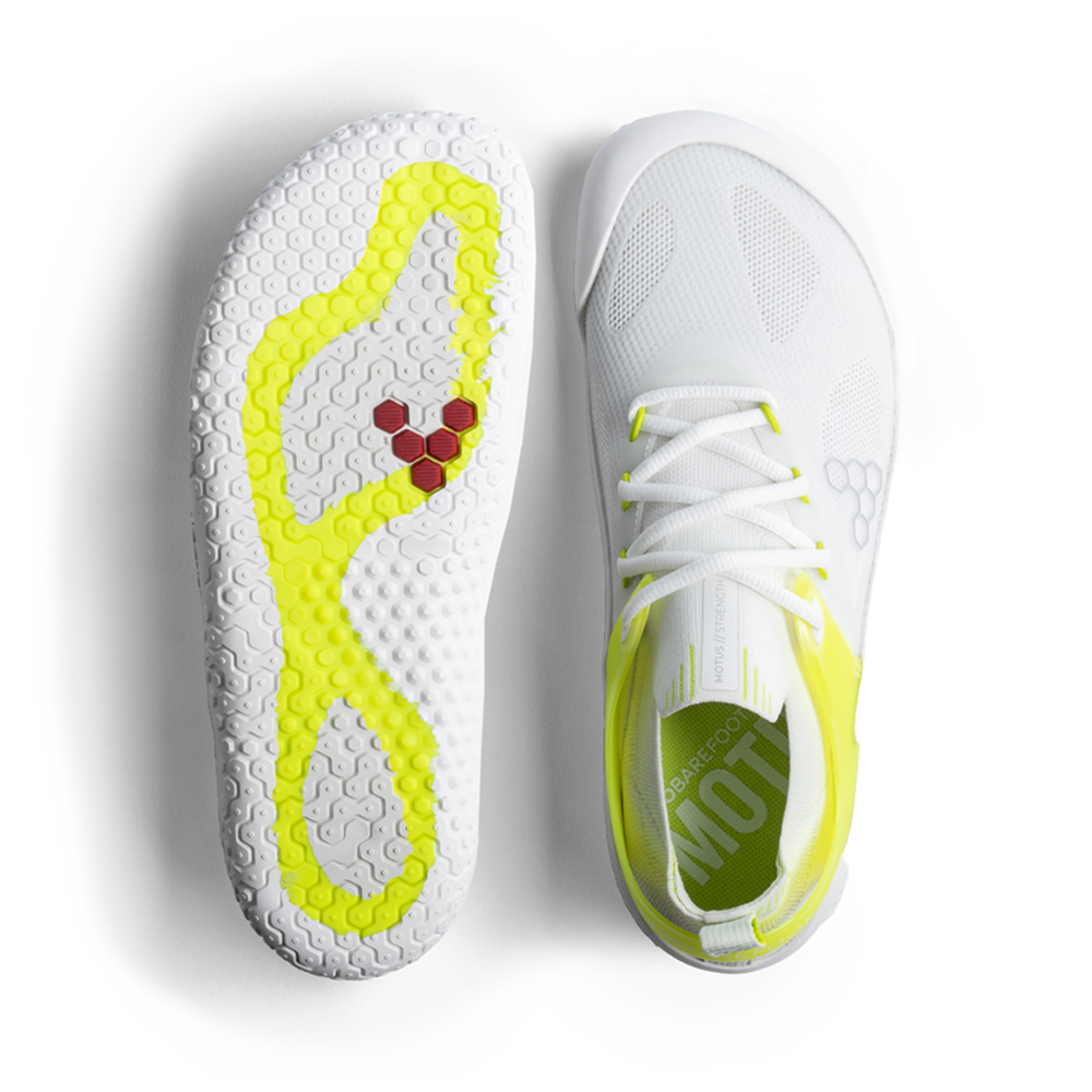 Vivobarefoot Motus Strength Mens White/Acid Lime