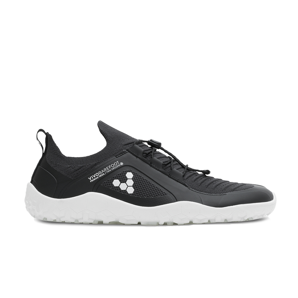 Vivobarefoot Primus Trail Knit FG Mens Obsidian / White