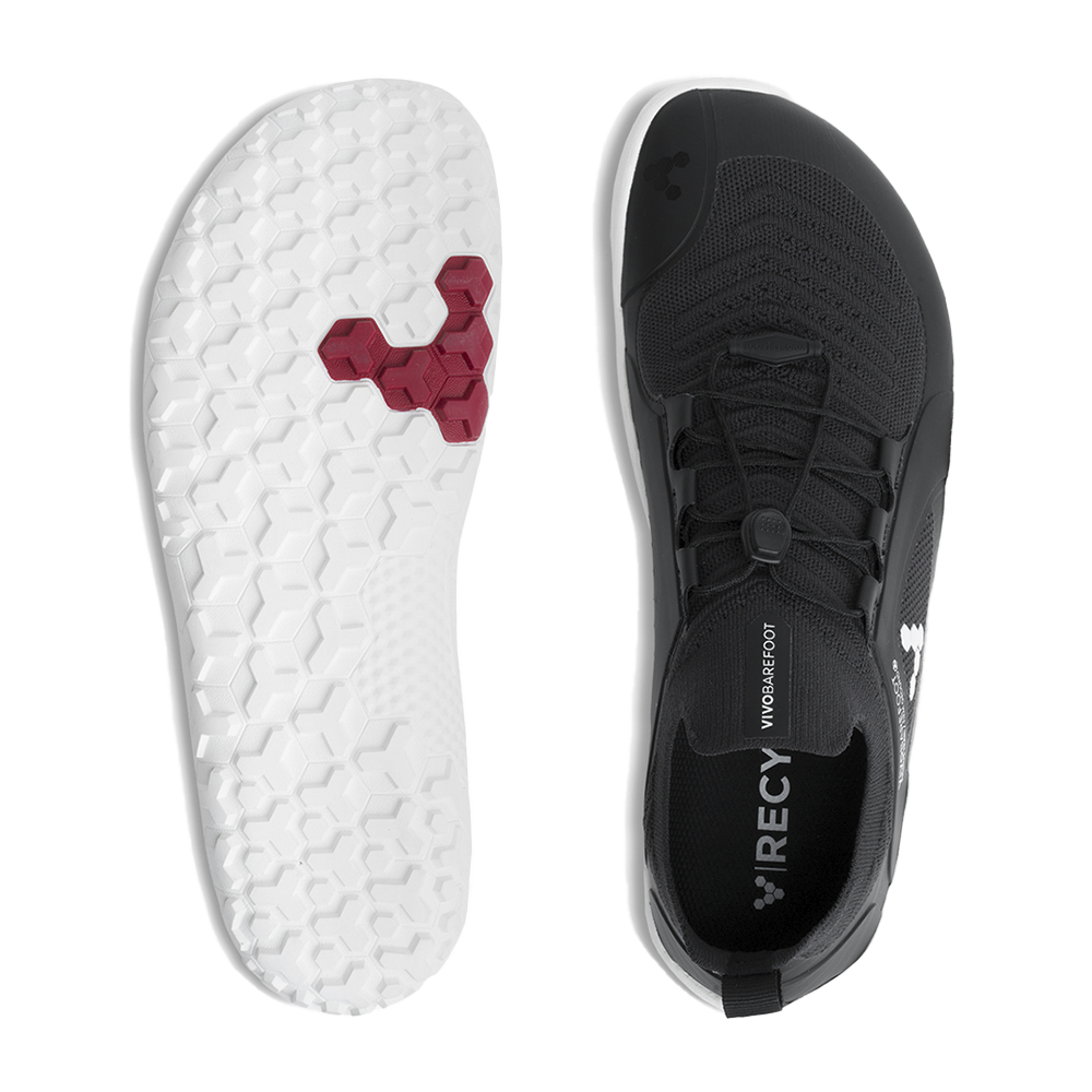 Vivobarefoot Primus Trail Knit FG Mens Obsidian / White