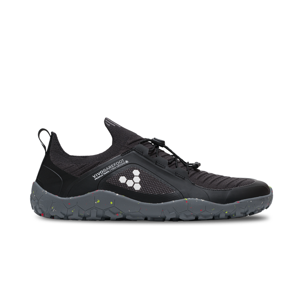 Vivobarefoot Primus Trail Knit FG Mens Obsidian/ Grey