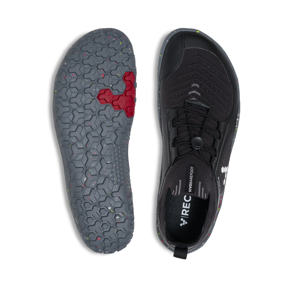 Vivobarefoot Primus Trail Knit FG Mens Obsidian/ Grey