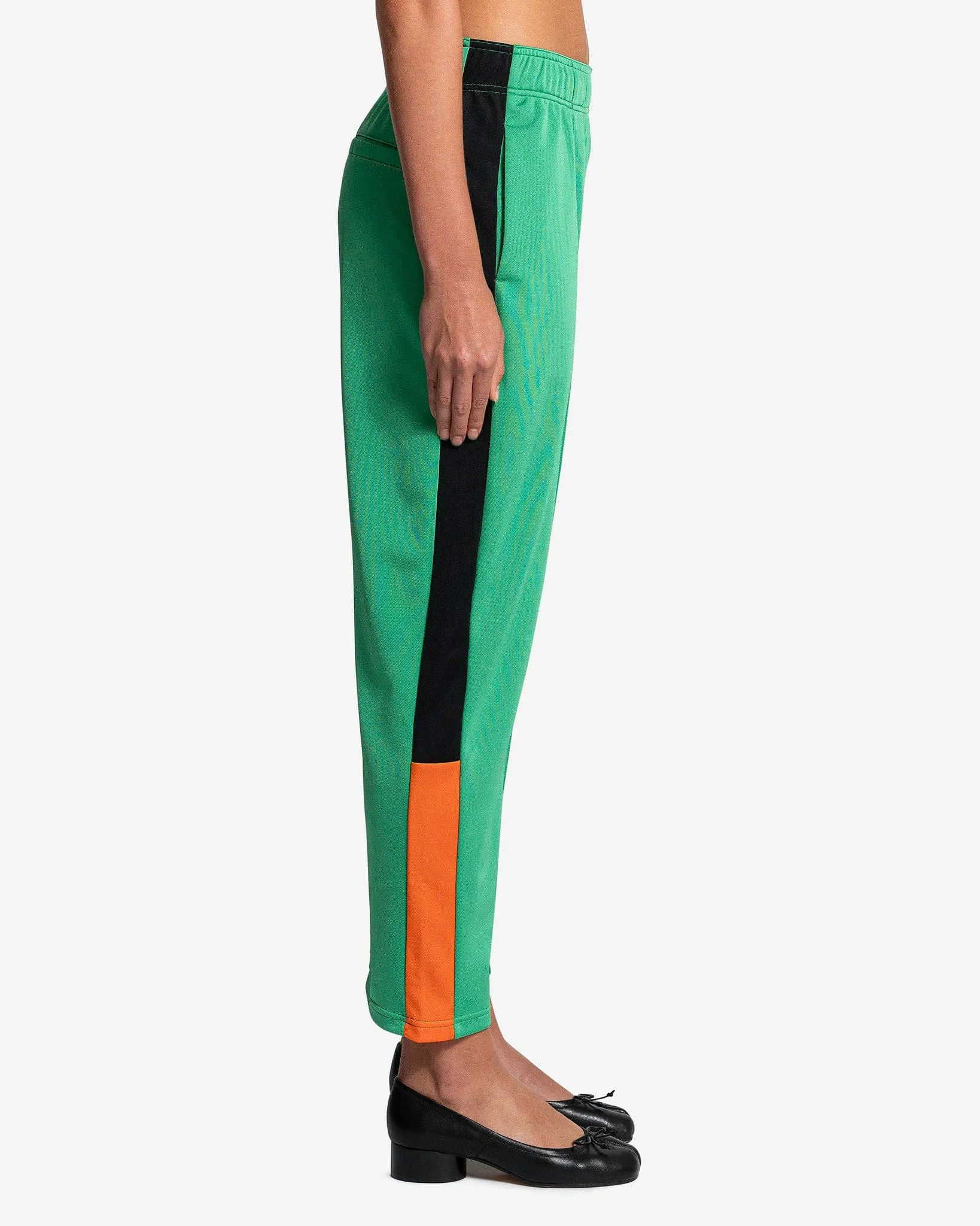 Wales Bonner Commune Trackpant in Green-Black/Orange