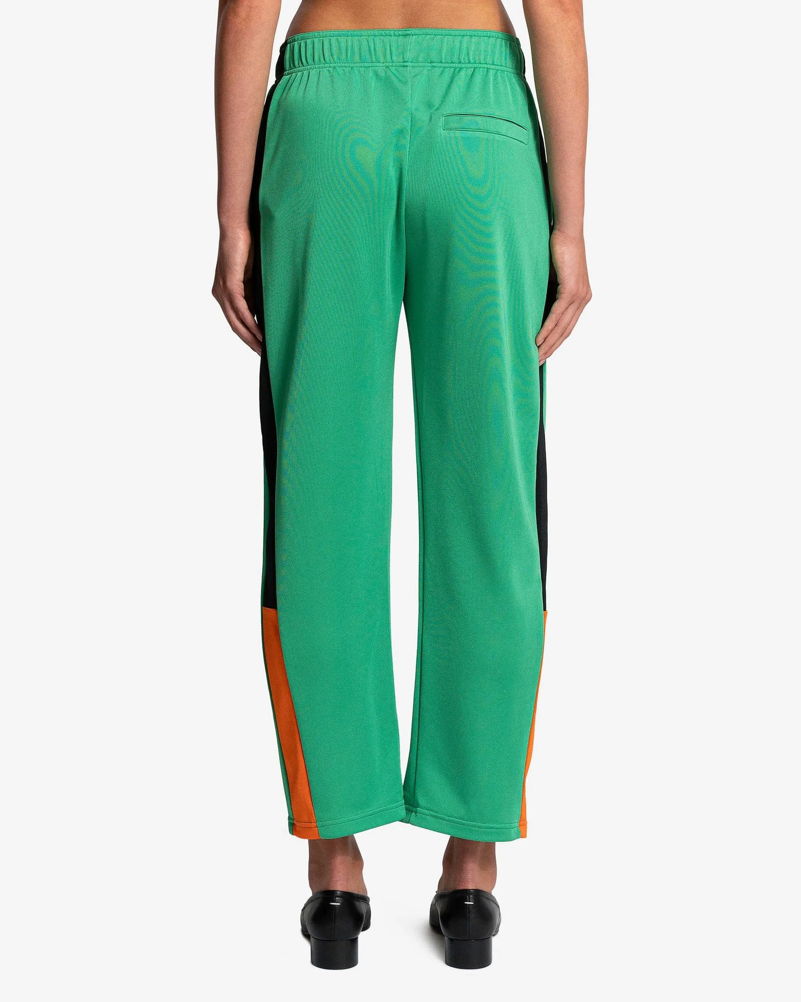 Wales Bonner Commune Trackpant in Green-Black/Orange