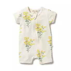 Wilson & Frenchy Little Blossom Organic Zipsuit