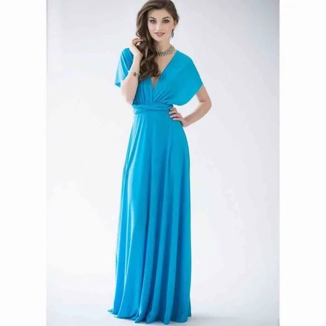 Women Multiway way wrap long maxi dress