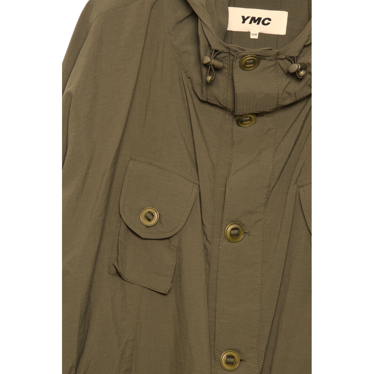 YMC Pala Poncho Hooded Coat olive