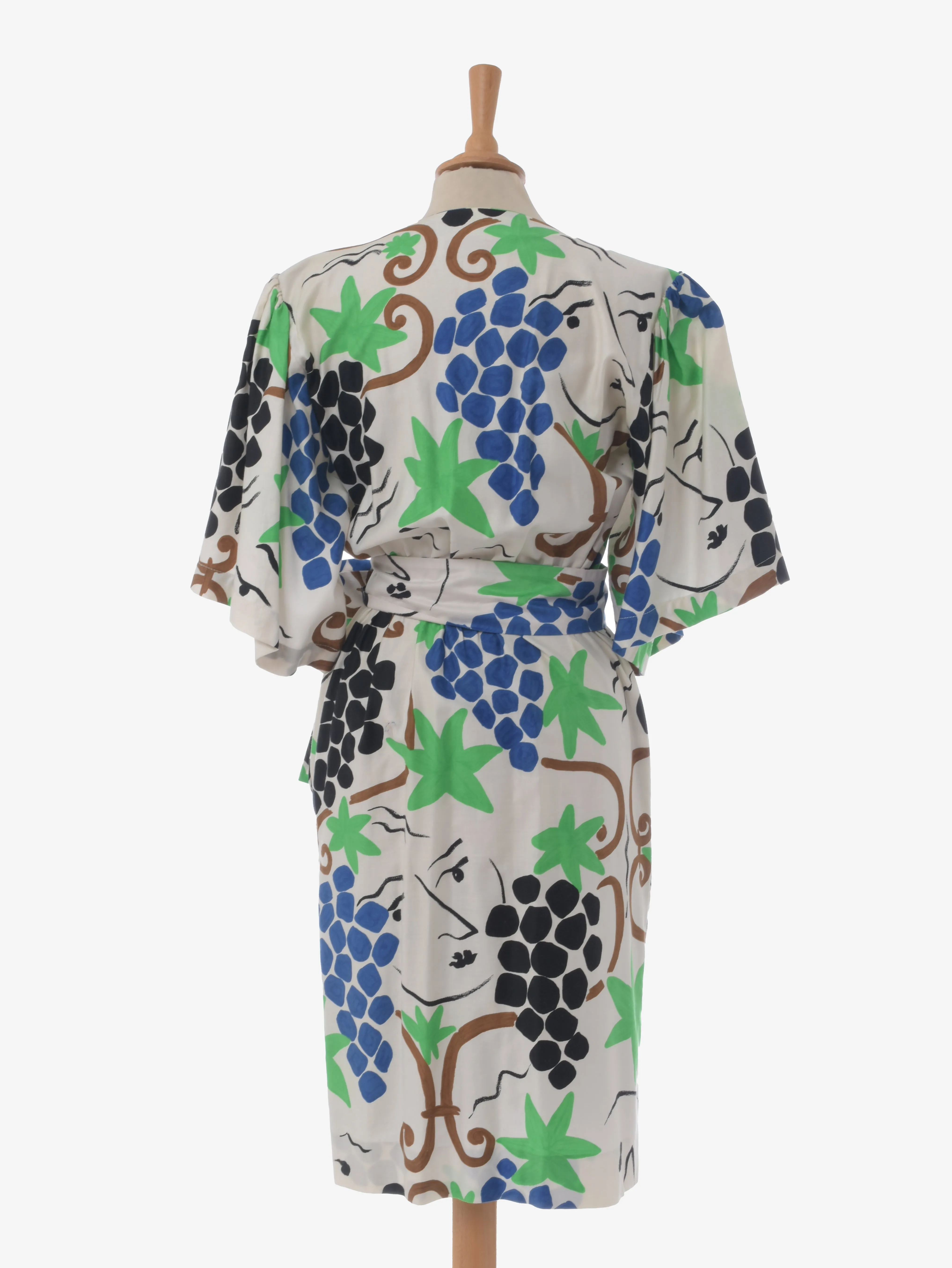 Yves Saint Laurent Patterned Wrap Dress - 80s